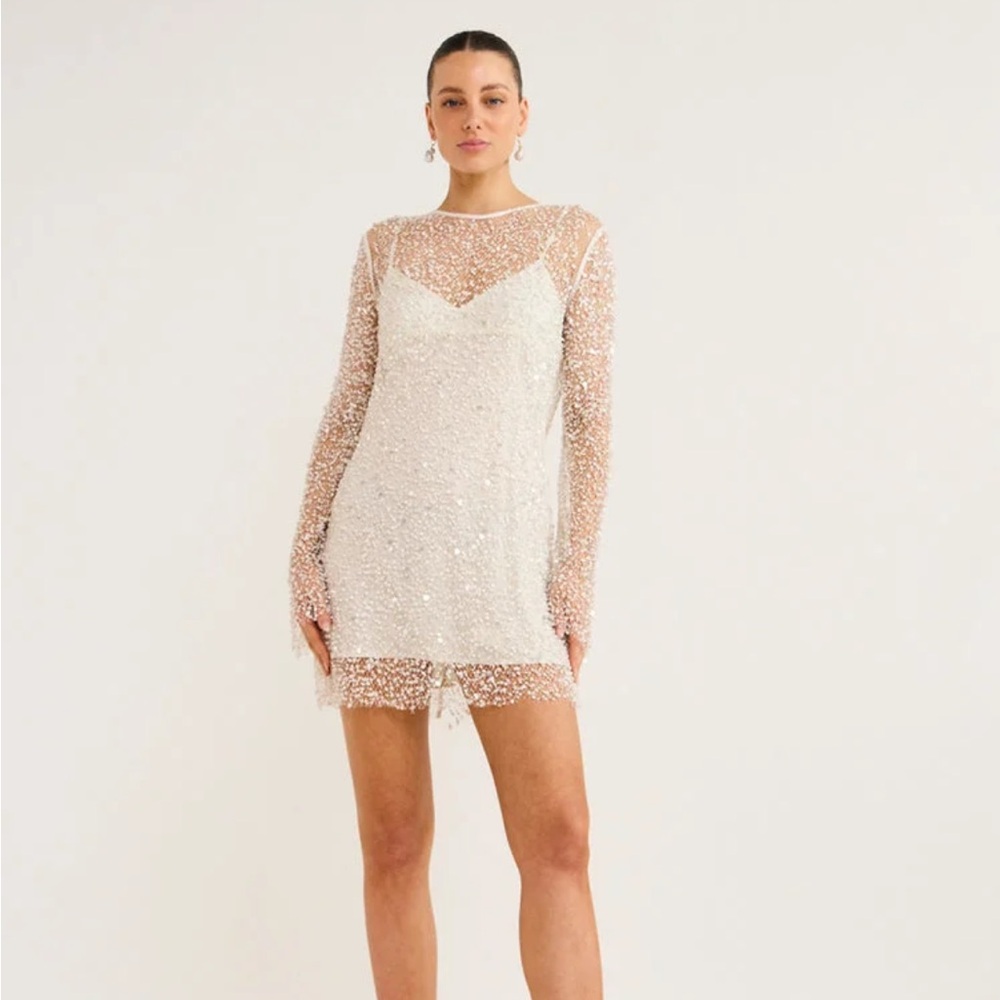White Overlay Dress NWOT